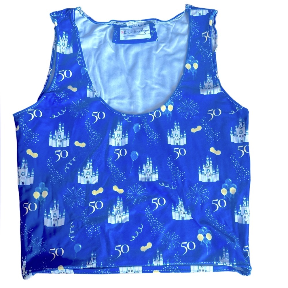 Disney 50th Anniversary Crop Top WDW Cinderella’s Castle